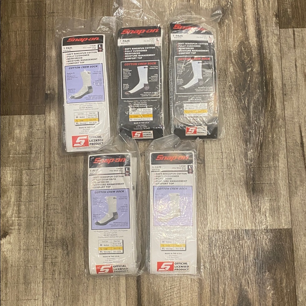Snap-on Tool crew socks. Size L - Picture 3 of 3